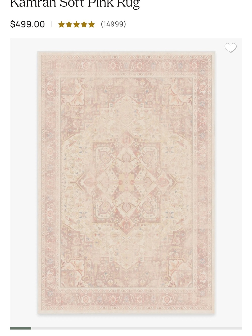 Ruggable Kamran Soft Pink Rug
